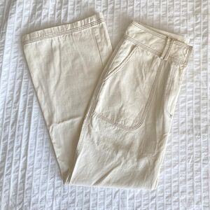 Women's Cream and White Pants